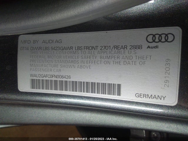 2015 Audi A7, VIN: WAU2GAFC0FN008426