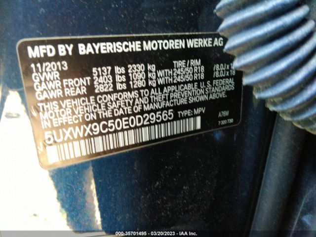 5UXWX9C50E0D29565 BMW X3 Xdrive28i
