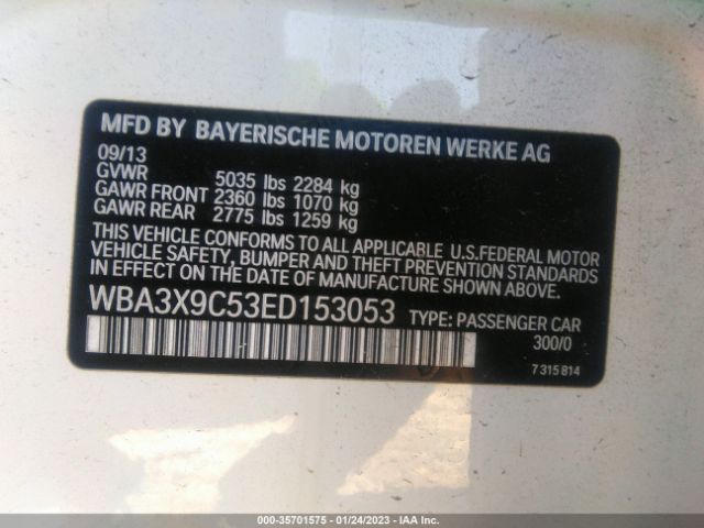 WBA3X9C53ED153053 BMW 3 Series Gran Turismo 335i Xdrive