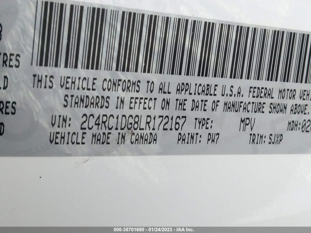 Chrysler Voyager Lxi 2020 2C4RC1DG8LR172167 Image 9