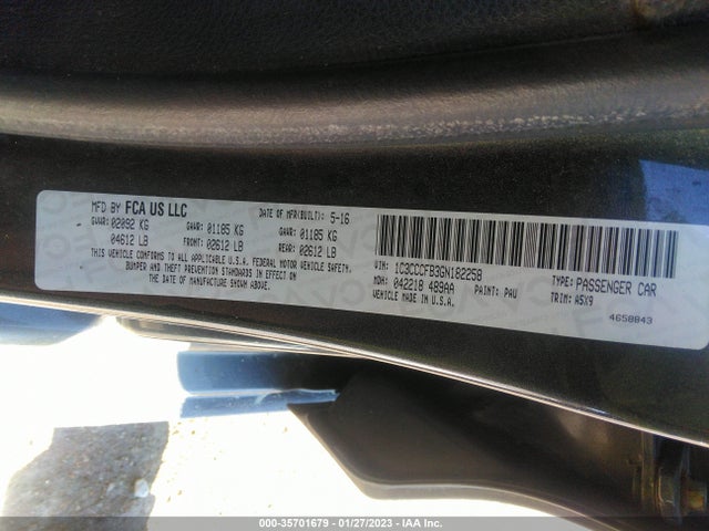 1C3CCCFB3GN182258 Chrysler 200 Touring