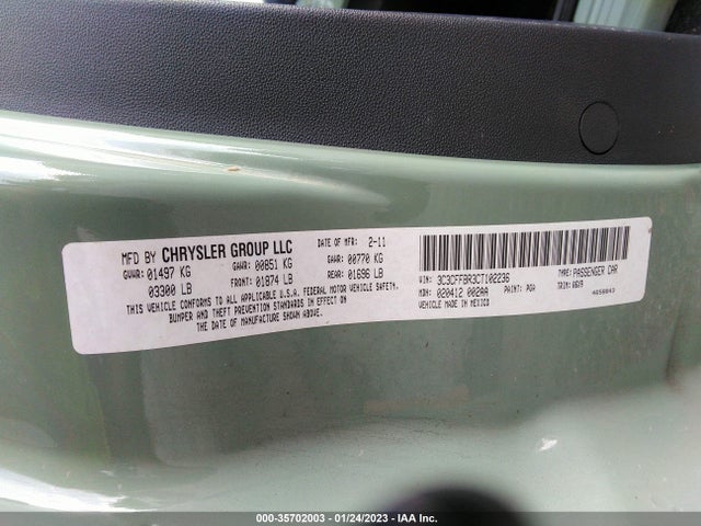 3C3CFFBR3CT102236 Fiat 500