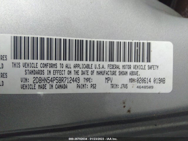 Dodge Grand Caravan Sxt 2008 2D8HN54P58R712449 Image 10