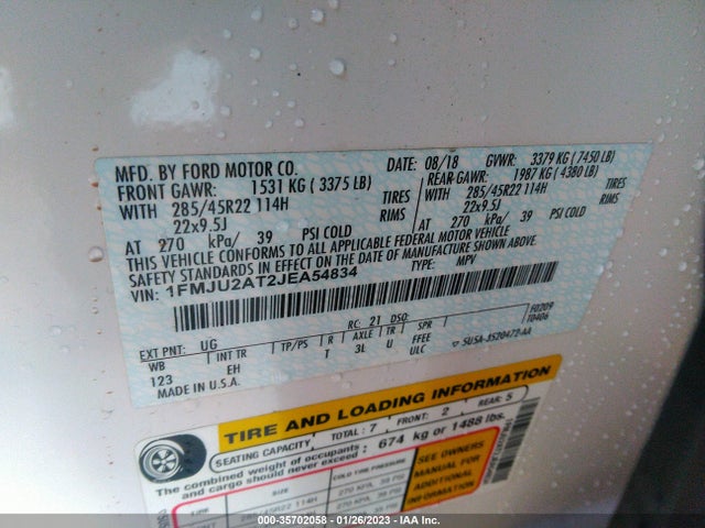 2018 Ford Expedition, VIN: 1FMJU2AT2JEA54834