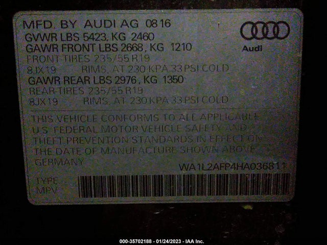 Audi Q5 Premium Plus 2017 WA1L2AFP4HA036811 Image 9