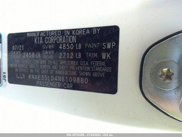 2022 Kia Stinger, VIN: KNAE35LD4N6109880
