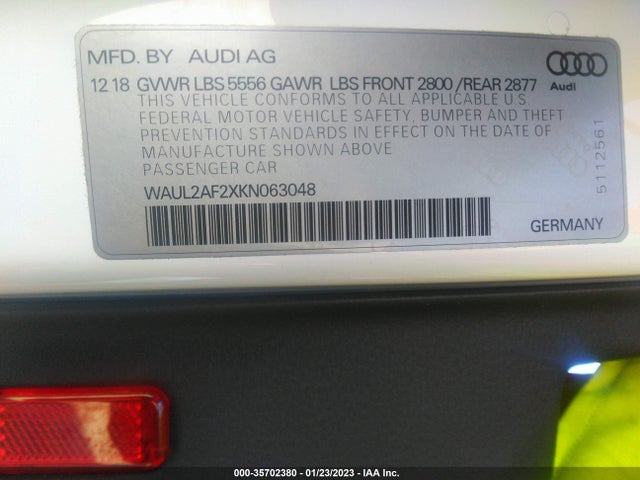 WAUL2AF2XKN063048 Audi A6 Premium Plus