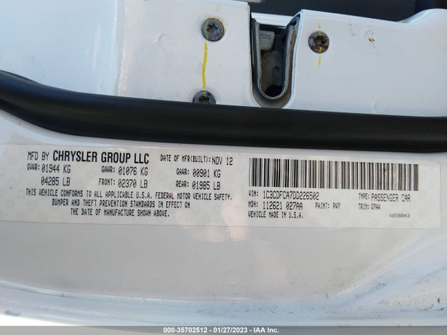 Dodge Dart Limited 2013 1C3CDFCA7DD226502 Image 10