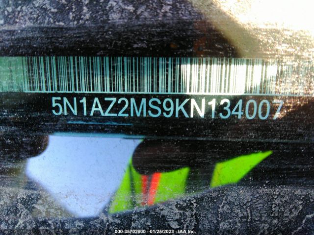 5N1AZ2MS9KN134007 Nissan Murano Platinum