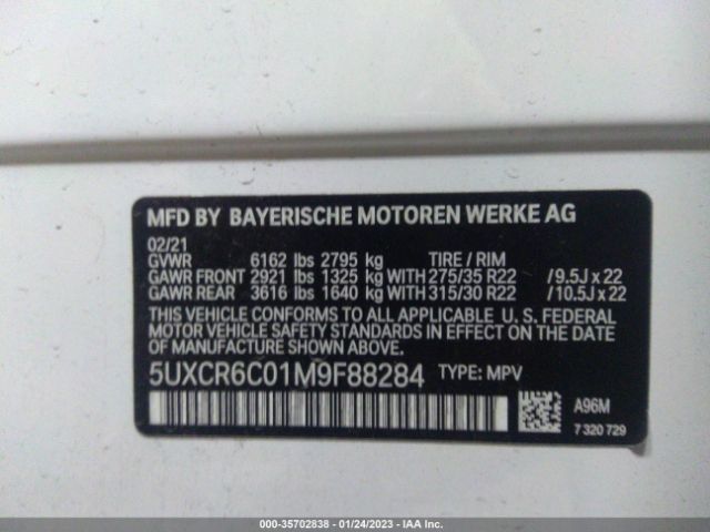 5UXCR6C01M9F88284 BMW X5 Xdrive40i