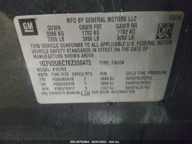 1GTV2UEC7EZ330473 GMC Sierra 1500 Sle