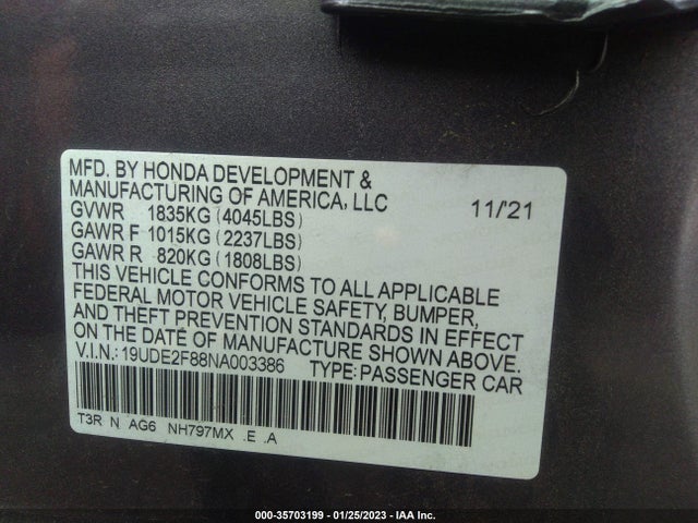 Acura Ilx Package 2022 19UDE2F88NA003386 Image 9