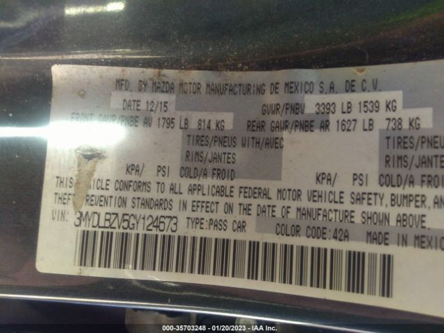 3MYDLBZV5GY124673 Scion IA