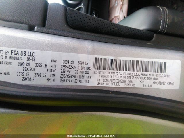 1C4RJFN98KC603990 Jeep Grand Cherokee Trackhawk
