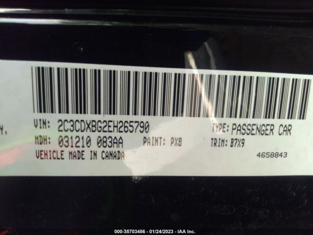 2C3CDXBG2EH265790 Dodge Charger Se