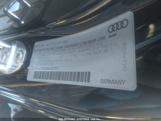 2014 Audi RS 5, VIN: WUAC6AFH2EN900751