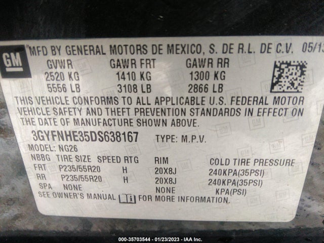 Cadillac Srx Performance Collection 2013 3GYFNHE35DS638167 Image 10
