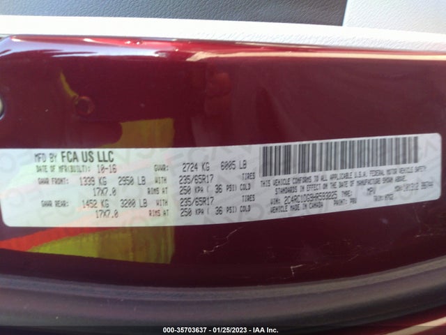 Chrysler Pacifica Touring 2017 2C4RC1DG9HR593225 Image 10