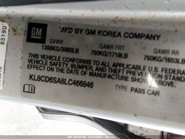 Chevrolet Spark Lt 2020 KL8CD6SA8LC466846 Image 9