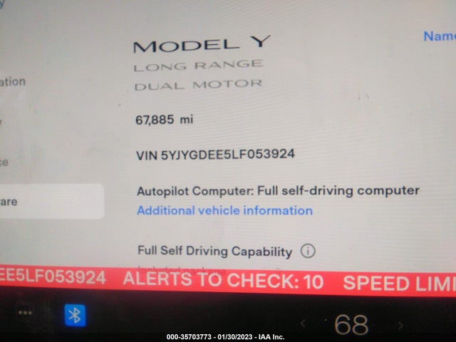 Tesla Model Y Long Range 2020 5YJYGDEE5LF053924 Image 8