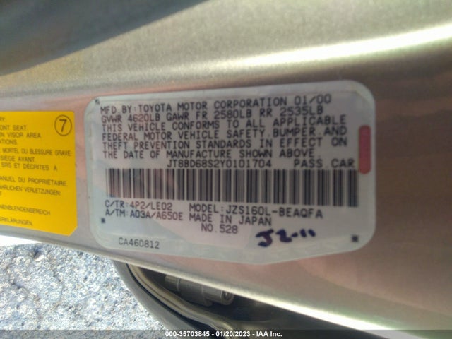 JT8BD68S2Y0101704 Lexus GS 300