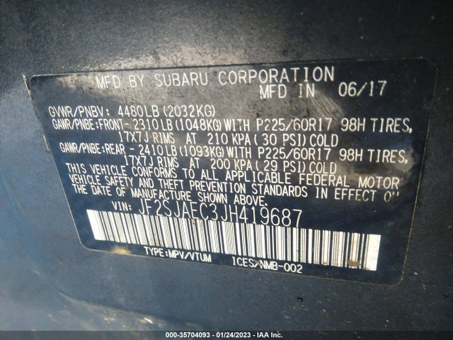 Subaru Forester Premium 2018 JF2SJAEC3JH419687 Image 10