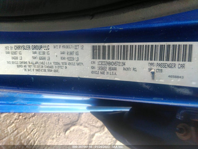 Dodge AVENGER SE 2013 1C3CDZABXDN572194 Image 10