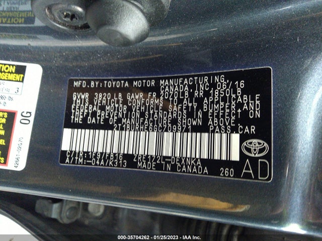 Toyota Corolla L/le/s/s Plus/le Plus 2016 2T1BURHE6GC709971 Image 9
