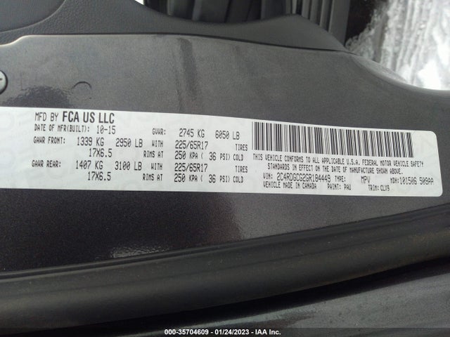 Dodge Grand Caravan Sxt Plus 2016 2C4RDGCG2GR184449 Image 9