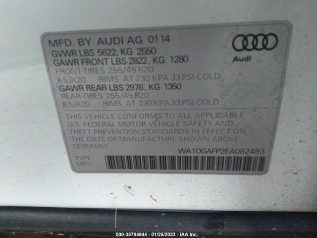 WA1DGAFP2EA082493 Audi Q5 Premium Plus