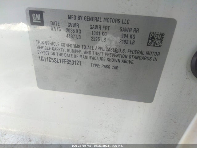 Chevrolet MALIBU LT 2015 1G11C5SL1FF353121 Image 10