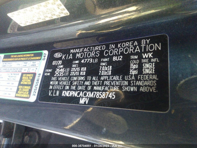 2021 Kia Sportage, VIN: KNDPNCACXM7858745