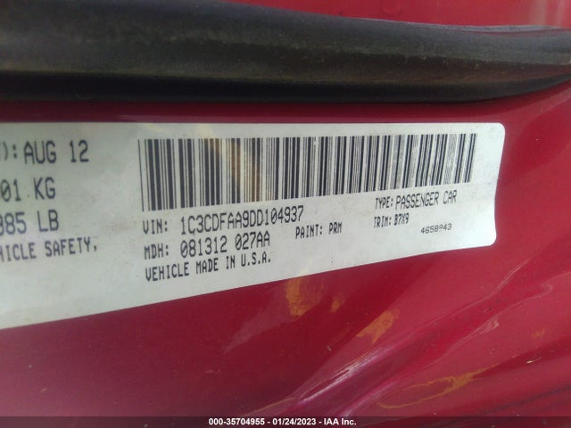 Dodge DART SE 2013 1C3CDFAA9DD104937 Image 10