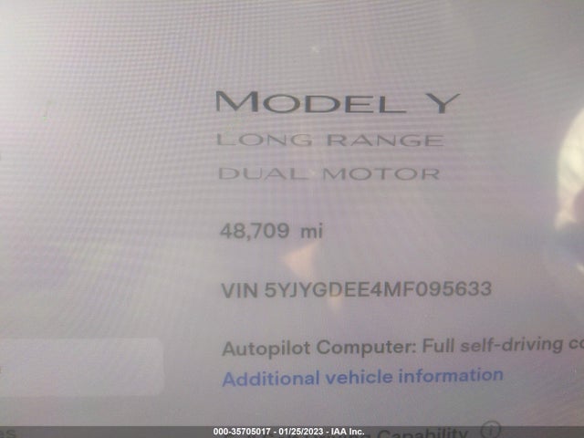 Tesla Model Y Long Range 2021 5YJYGDEE4MF095633 Image 7