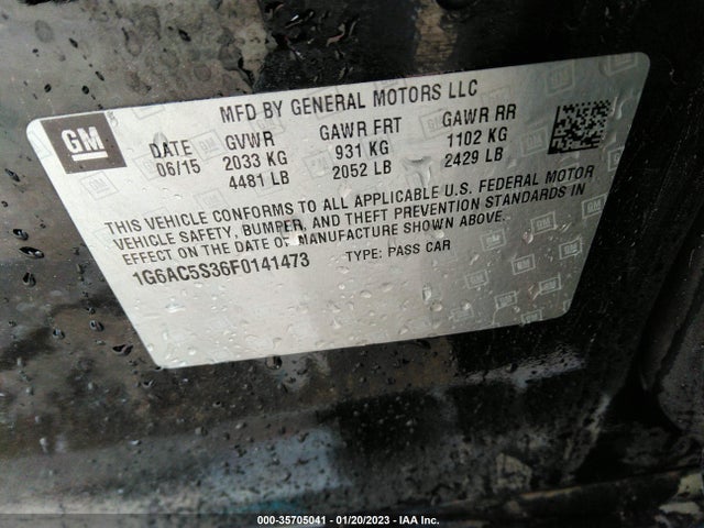 Cadillac Ats Sedan Performance Rwd 2015 1G6AC5S36F0141473 Image 10