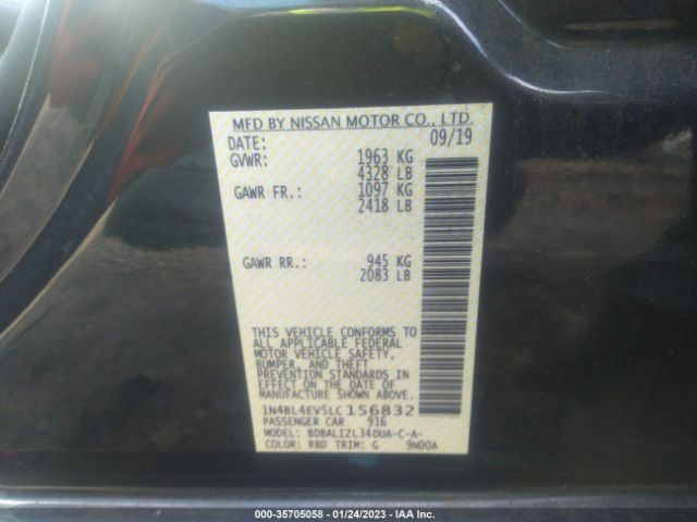 1N4BL4EV5LC156832 Nissan Altima 2.5 Sl