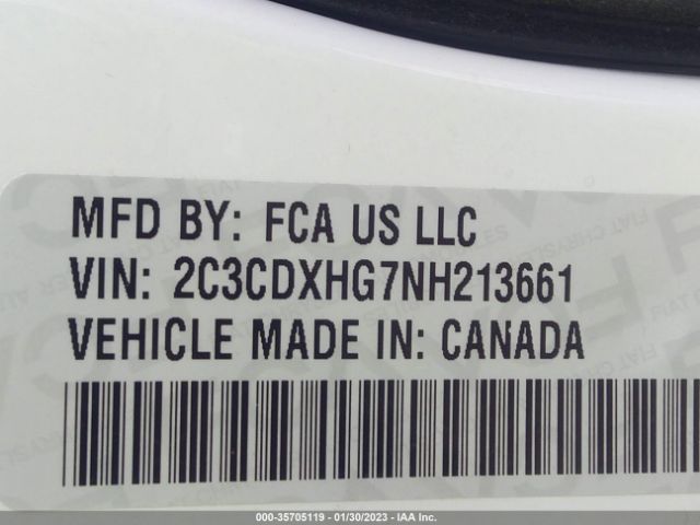 2C3CDXHG7NH213661 Dodge CHARGER GT