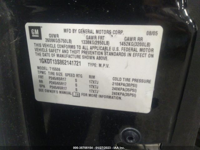 1GKDT13S862141721 GMC Envoy Sle