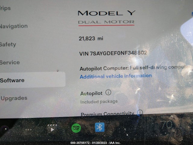 Tesla Model Y Performance 2022 7SAYGDEF0NF348802 Image 8