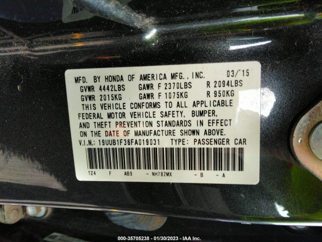 Acura TLX 2015 19UUB1F36FA019031 Image 9
