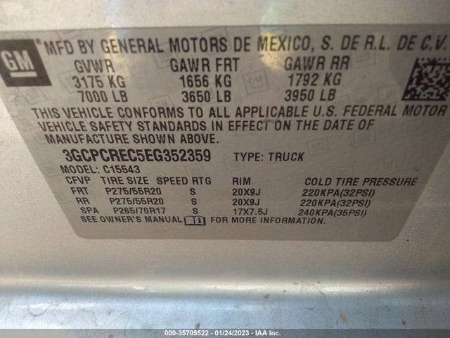 Chevrolet Silverado 1500 Lt 2014 3GCPCREC5EG352359 Image 11