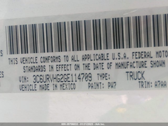 RAM Promaster Cargo Van 2016 3C6URVHG2GE114709 Image 9