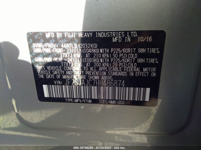 JF2SJAJC7HH486874 Subaru Forester Limited