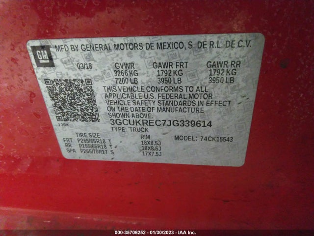 Chevrolet Silverado 1500 Lt 2018 3GCUKREC7JG339614 Image 11