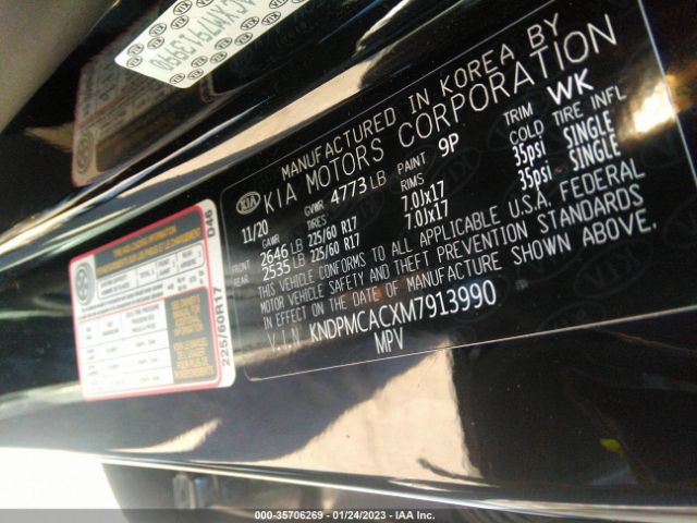KNDPMCACXM7913990 KIA Sportage Lx