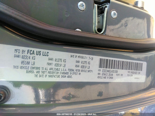 2C3CCAAG5JH331938 Chrysler 300 Touring