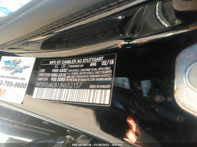 WDDSJ4EB1JN652157 Mercedes-Benz Cla Cla 250