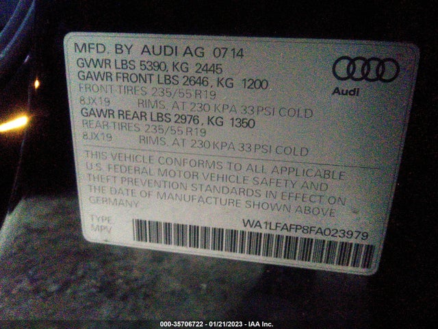 Audi Q5 Premium Plus 2015 WA1LFAFP8FA023979 Image 9