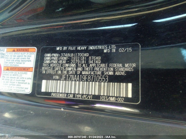 2015 SCION FR-S VIN: JF1ZNAA19F8710553