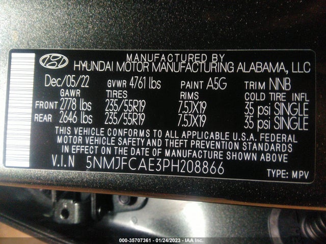 2023 Hyundai Tucson, VIN: 5NMJFCAE3PH208866